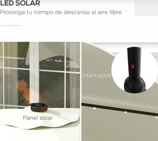 Sombrilla Jardín LED 292x248cm