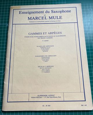 Escalas y Arpegios 2° cuaderno saxo - Marcel Mule