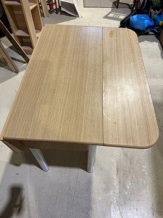 Mesa plegable cocina - madera y metal