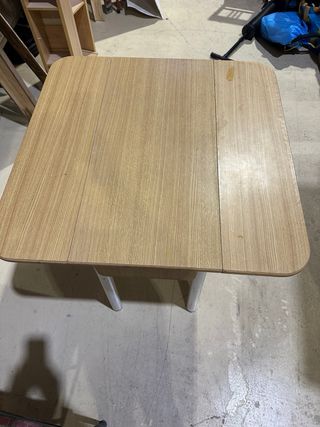 Mesa plegable cocina - madera y metal