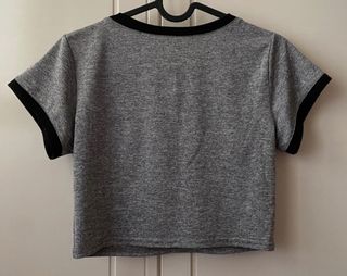 Top corto gris talla XS