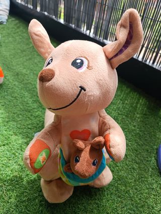 Lote juguetes bebé: ordenador, tren, canguro
