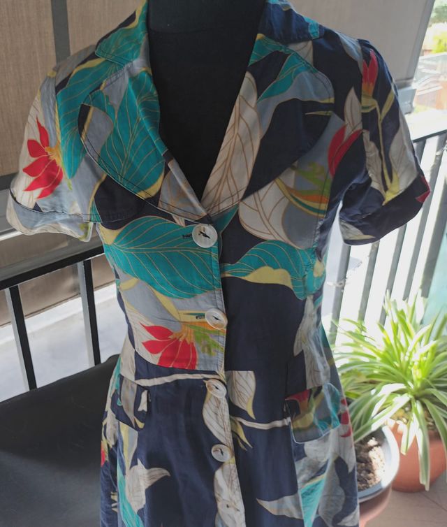 Vestido camisero estampado