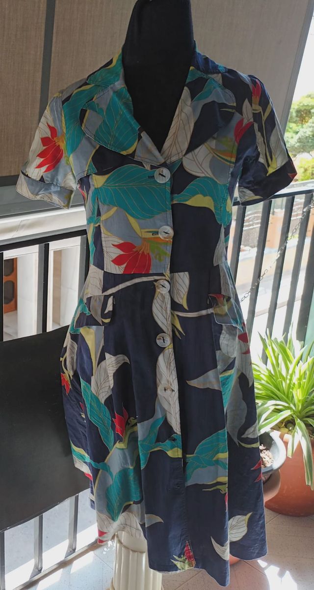 Vestido camisero estampado