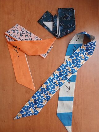 Pañuelos seda estampados - 3uds