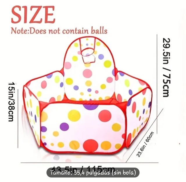 Parque de bolas infantil 75cm