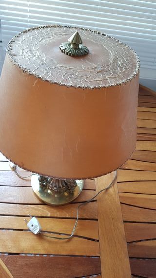 Lampara Mesa Bronce Vintage