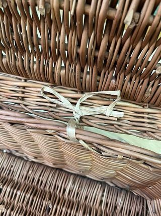 Maleta baúl de mimbre vintage grande