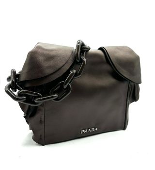 Bolso Prada marrón - volantes