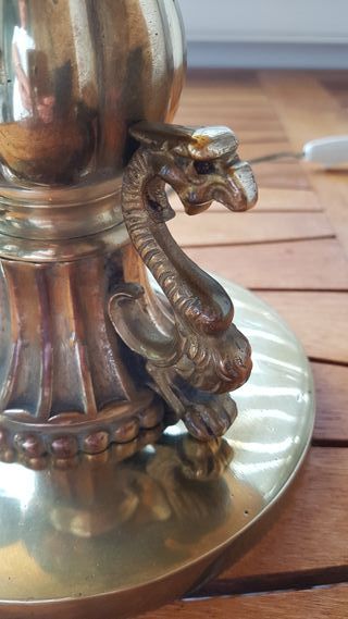 Lampara Mesa Bronce Vintage