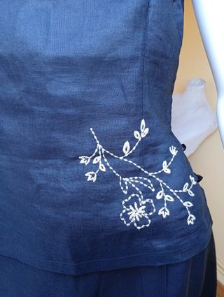 Traje lino Adolfo Domínguez azul