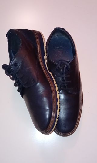 Zapatos Piel Azul Marino