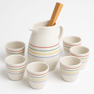 Jarra y 6 vasos | Cerámica