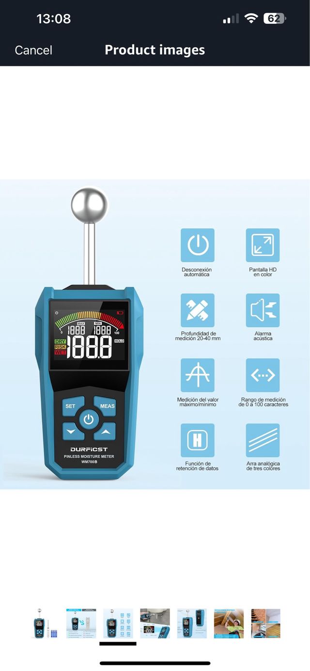Moisture Meter, DURFIST Humidity Meter with Color