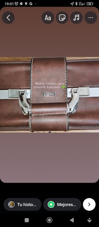 Maleta vintage Loewe marrón
