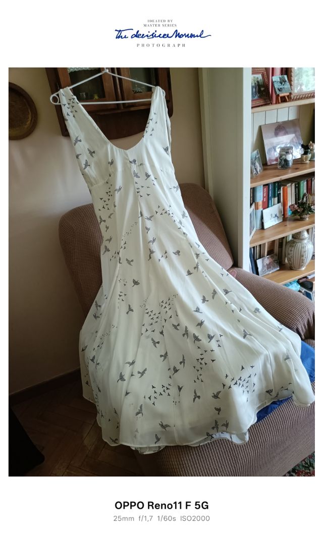 Vestido blanco estampado verano t 40, sin estrenar