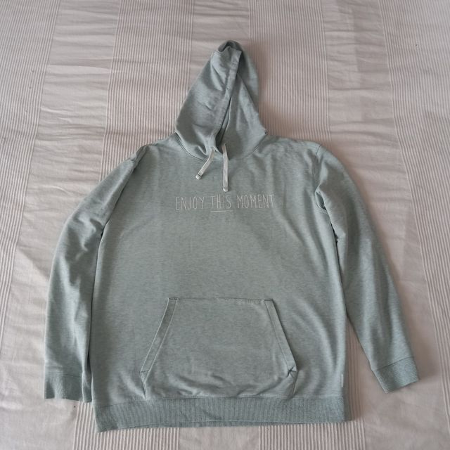 Felpa verde chiaro con cappuccio