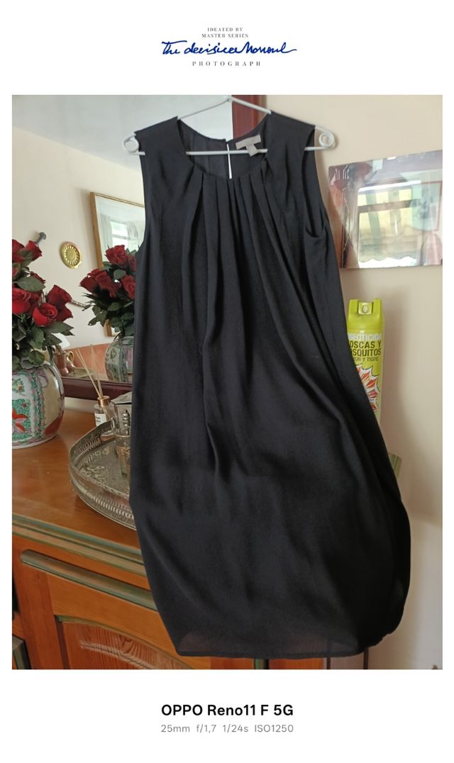 Vestido negro elegante t40 verano y primavera