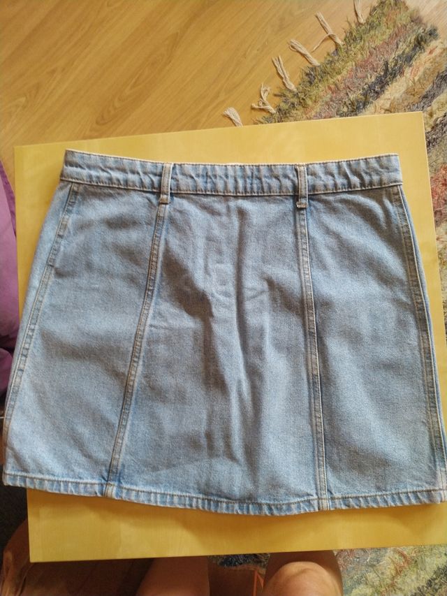 Minifalda vaquera azul - botones