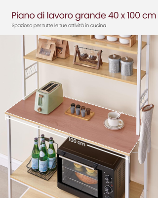 Scaffale da Cucina, Supporto per Forno a Microonde