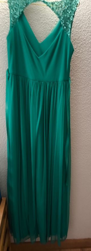 Vestido largo verde eventos