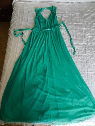 Vestido largo verde eventos