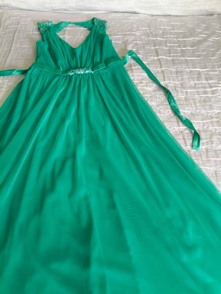 Vestido largo verde eventos
