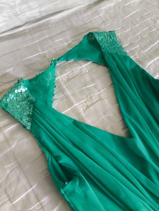 Vestido largo verde eventos