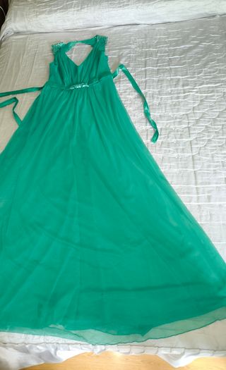 Vestido largo verde eventos