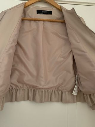 Cazadora Zara polipiel rosa palo