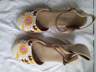 Alpargatas beige multicolor