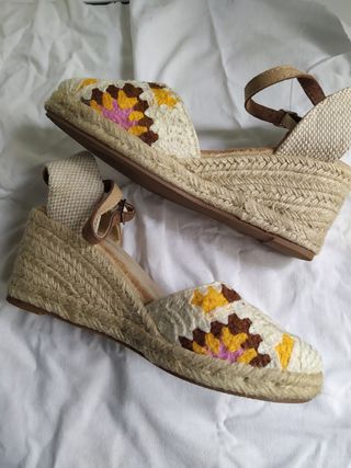 Alpargatas beige multicolor