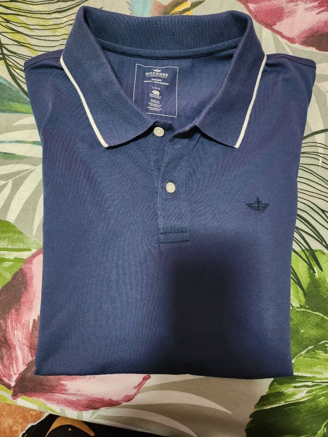 Polo Dockers azul - Talla L
