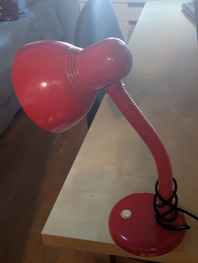 Flexo rojo escritorio vintage