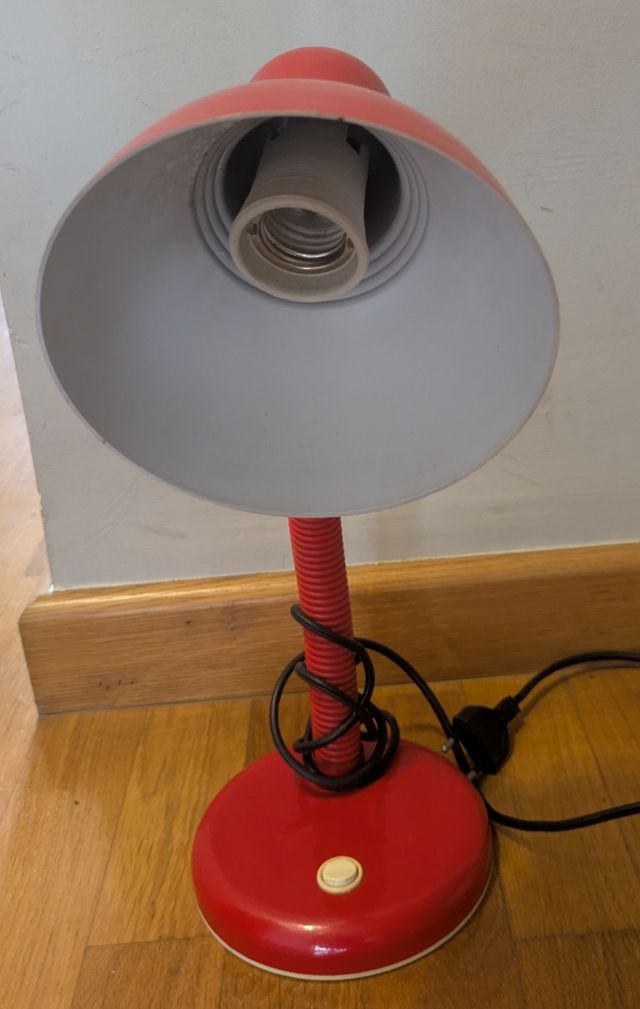 Flexo rojo escritorio vintage