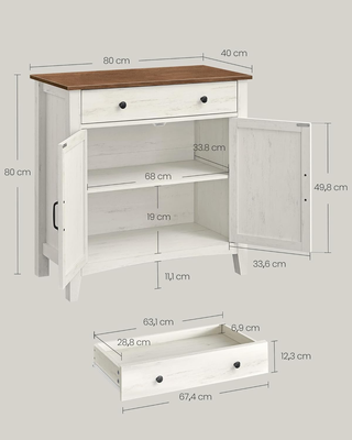 Credenza Cucina, Mobiletto con Cassetto, Mobile co