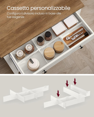 Credenza Cucina, Mobiletto con Cassetto, Mobile co