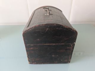 Baúl madera bambú vintage.