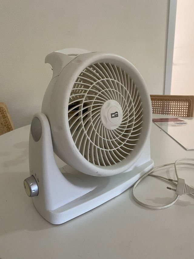 Ventilador blanco retro