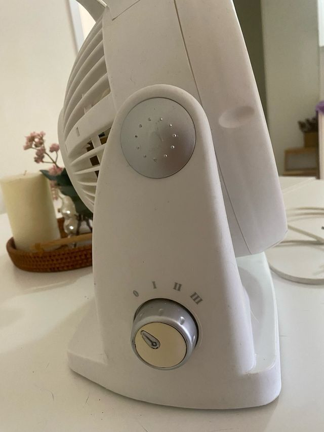 Ventilador blanco retro