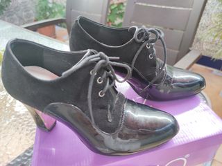 Zapatos mujer negros - tacón