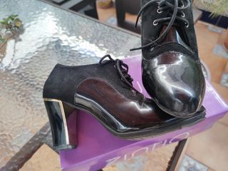 Zapatos mujer negros - tacón