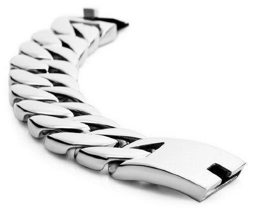 Pulsera gruesa acero 316l mate 25mm esclava