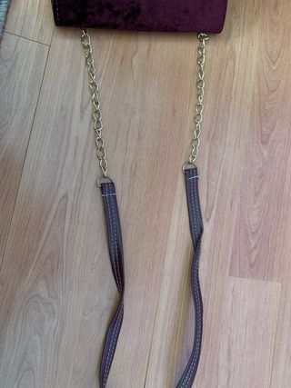Bolso bandolera terciopelo morado