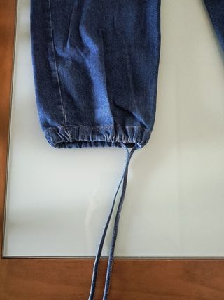 Pantalones cargo denim mujer