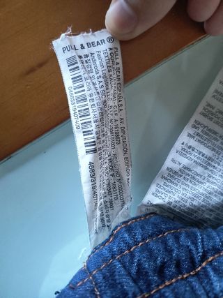 Pantalones cargo denim mujer