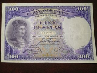 Billete 100 Pesetas 1931 España