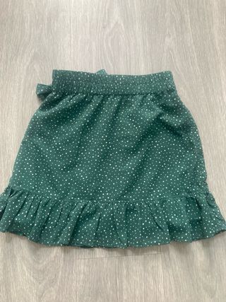 Falda lunares verde XS