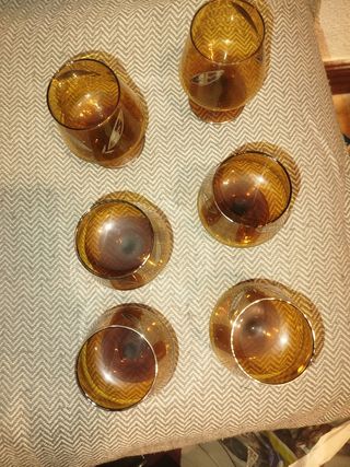 Copas coñac vintage años 70 - 6 unidades