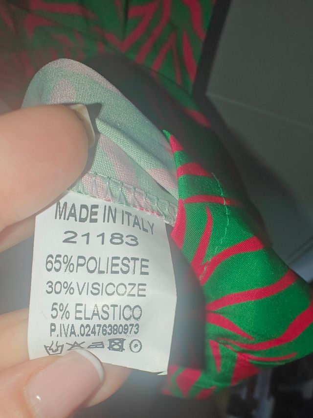 Vestido midi cebra verde-rosa